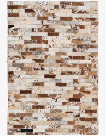 2' x 3' Cowhide Leather Rug