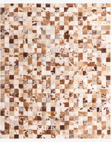 8' x 9' 10 Cowhide Leather Rug