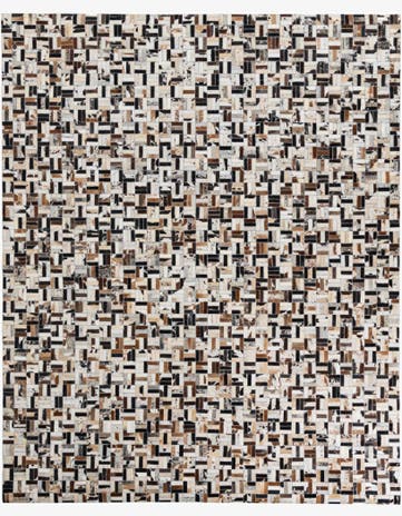 8' 2 x 10' Cowhide Leather Rug