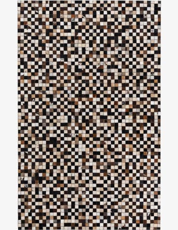 5' 1 x 8' 1 Cowhide Leather Rug