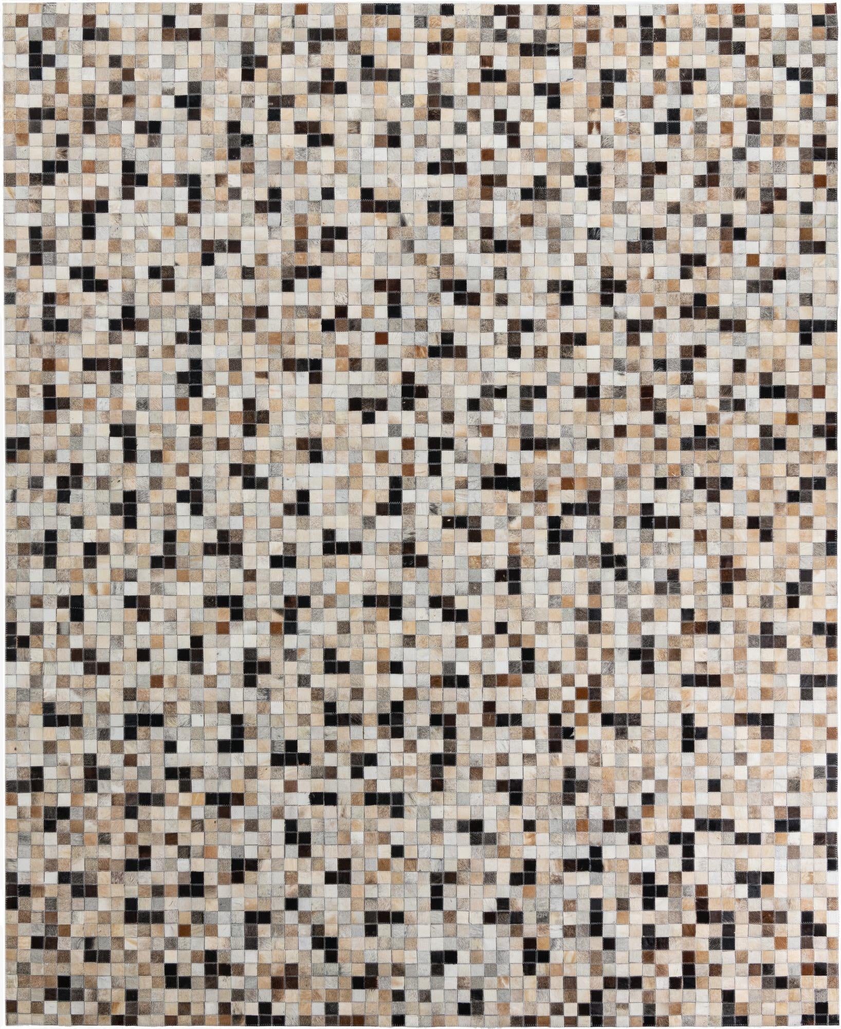 8' 1 x 9' 10 Cowhide Leather Rug