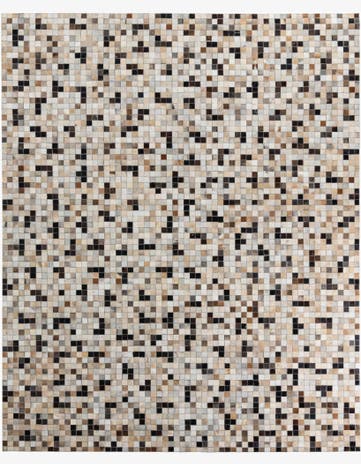 8' 1 x 9' 10 Cowhide Leather Rug