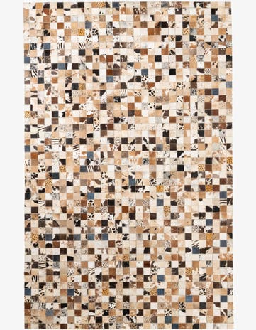 5' x 7' 10 Cowhide Leather Rug