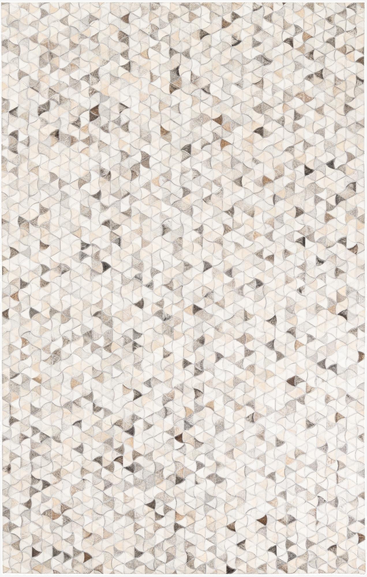 5' 1 x 8' Cowhide Leather Rug