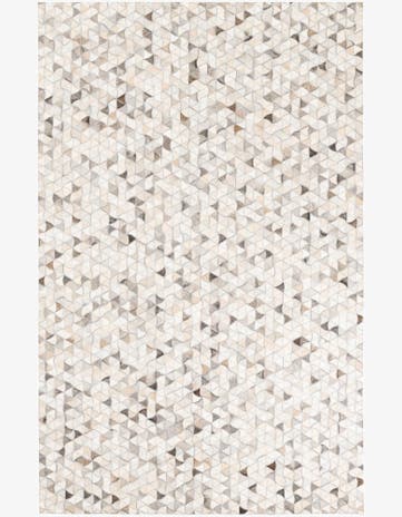 5' 1 x 8' Cowhide Leather Rug