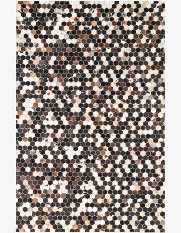 5' x 7' 8 Cowhide Leather Rug