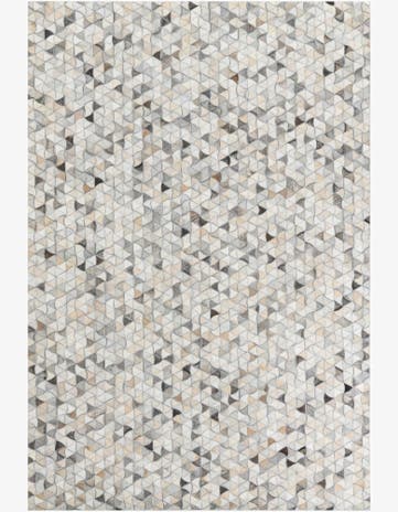 5' 1 x 7' 7 Cowhide Leather Rug