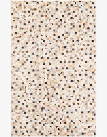 5' x 8' Cowhide Leather Rug