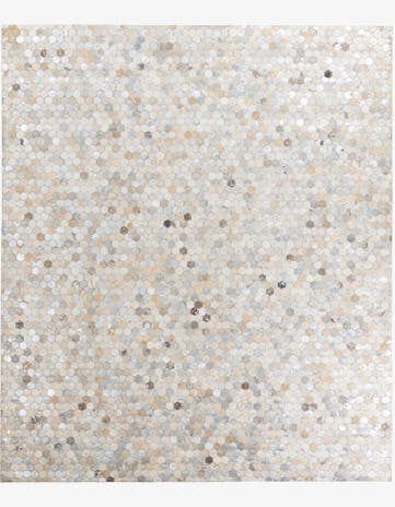 8' 2 x 9' 8 Cowhide Leather Rug