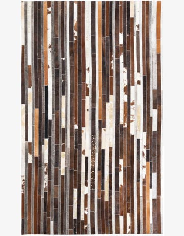 5' x 8' Cowhide Leather Rug