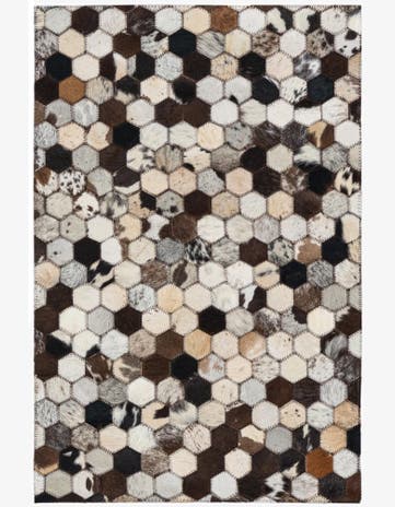 2' x 3' Cowhide Leather Rug