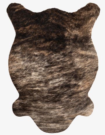 2' 2 x 2' 11 Cowhide Leather Rug