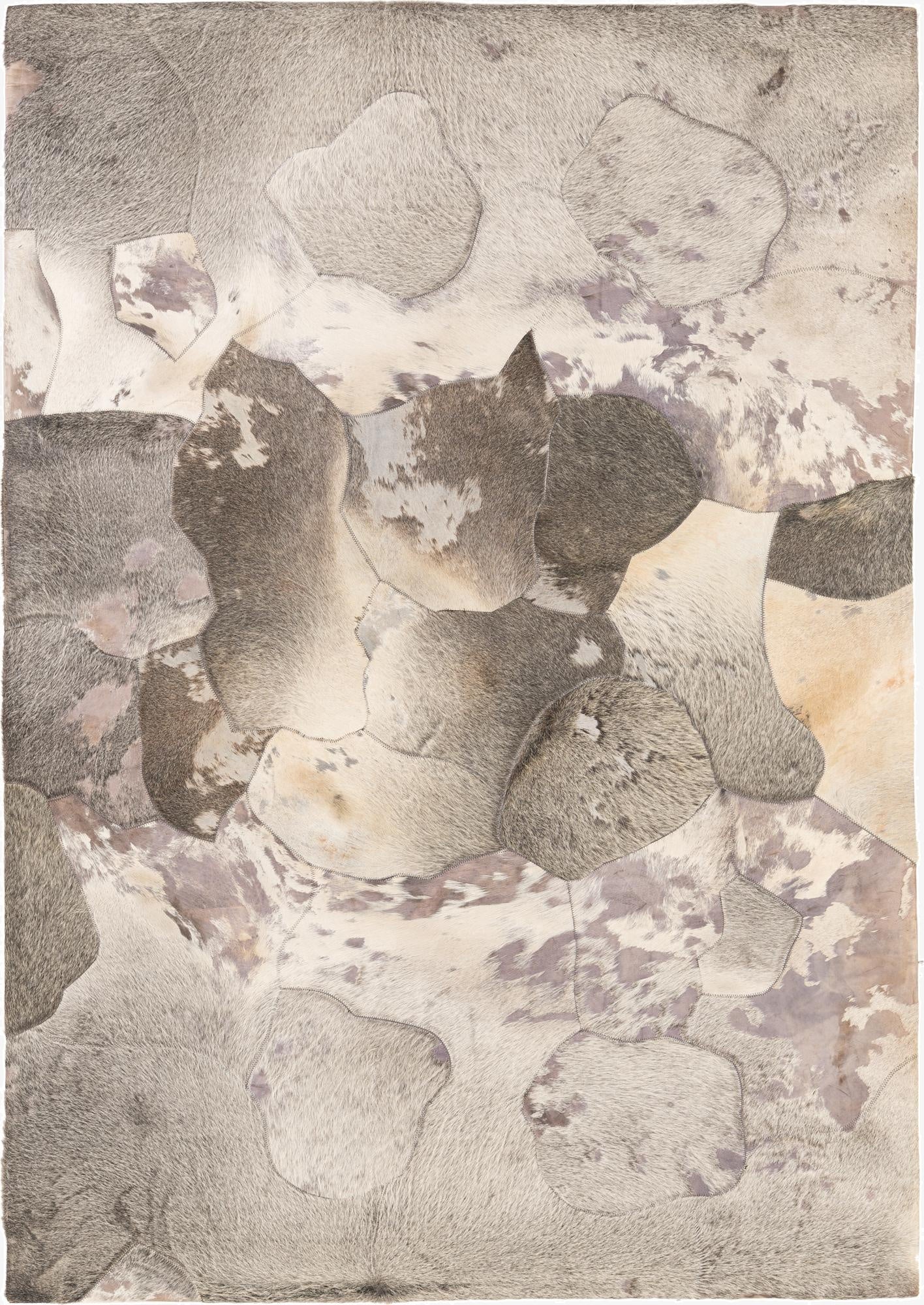 5' 3 x 7' 5 Cowhide Leather Rug