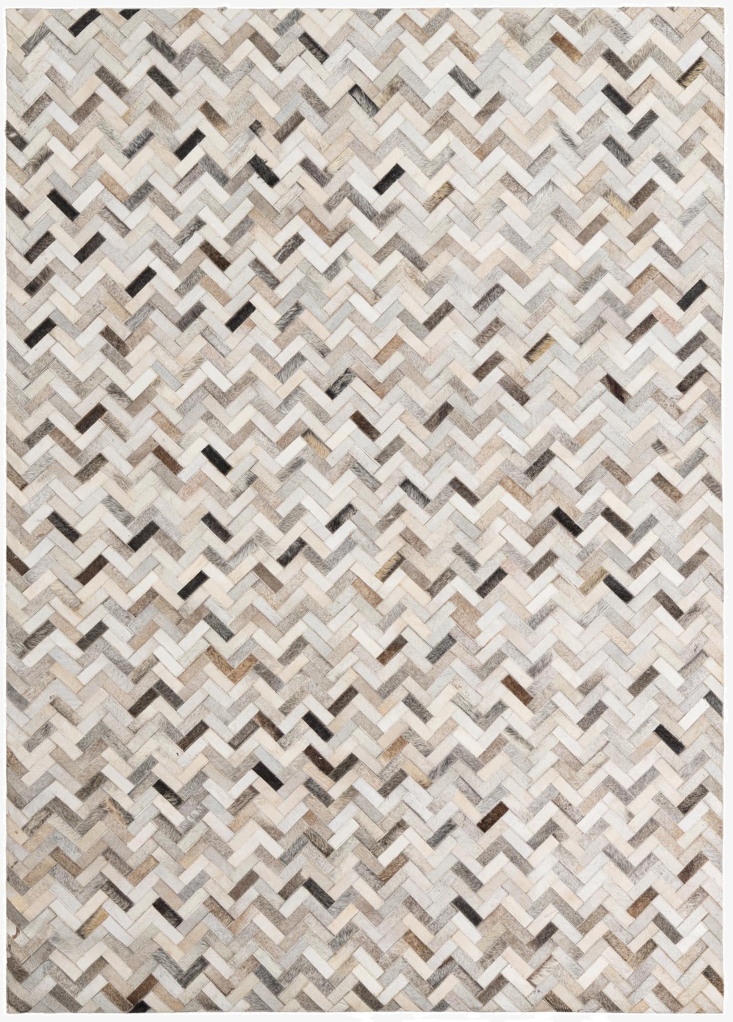 5' 4 x 7' 6 Cowhide Leather Rug