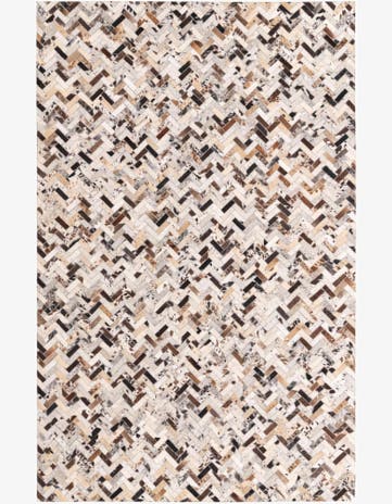 5' x 7' 10 Cowhide Leather Rug