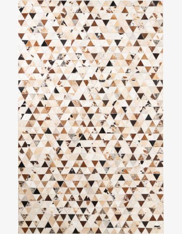 4' 10 x 7' 10 Cowhide Leather Rug