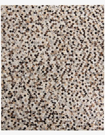 8' 1 x 9' 10 Cowhide Leather Rug