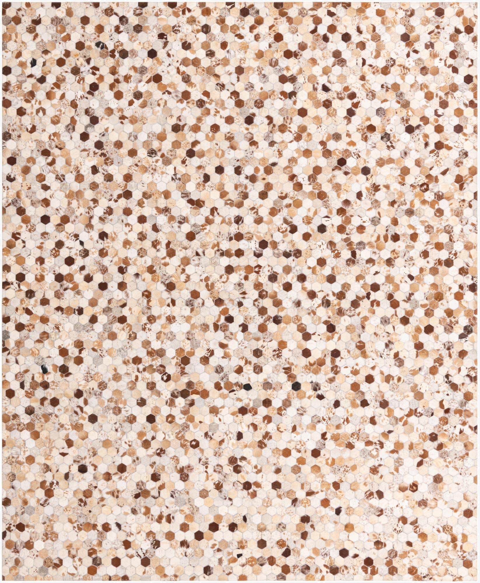 8' 1 x 10' Cowhide Leather Rug