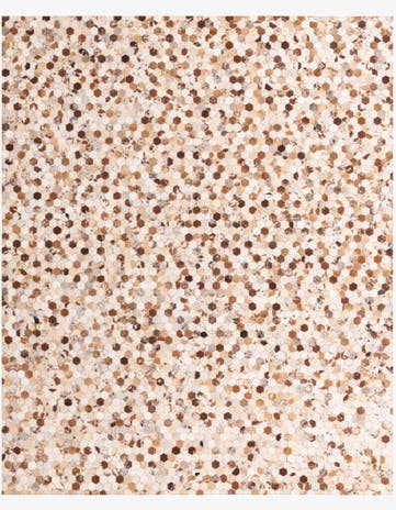 8' 1 x 10' Cowhide Leather Rug