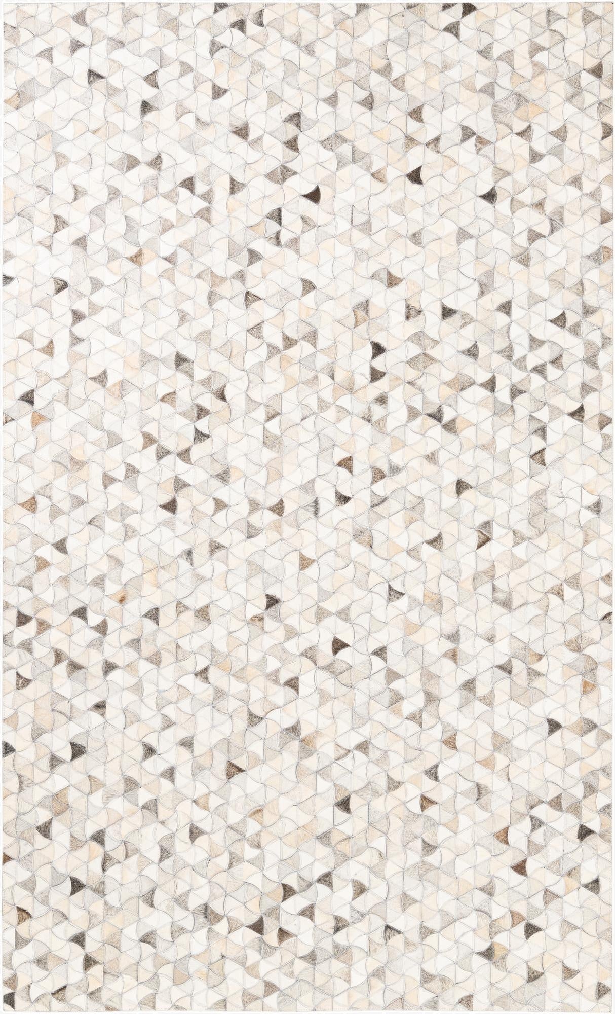 5' x 8' 1 Cowhide Leather Rug