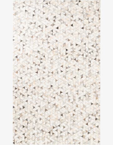 5' x 8' 1 Cowhide Leather Rug