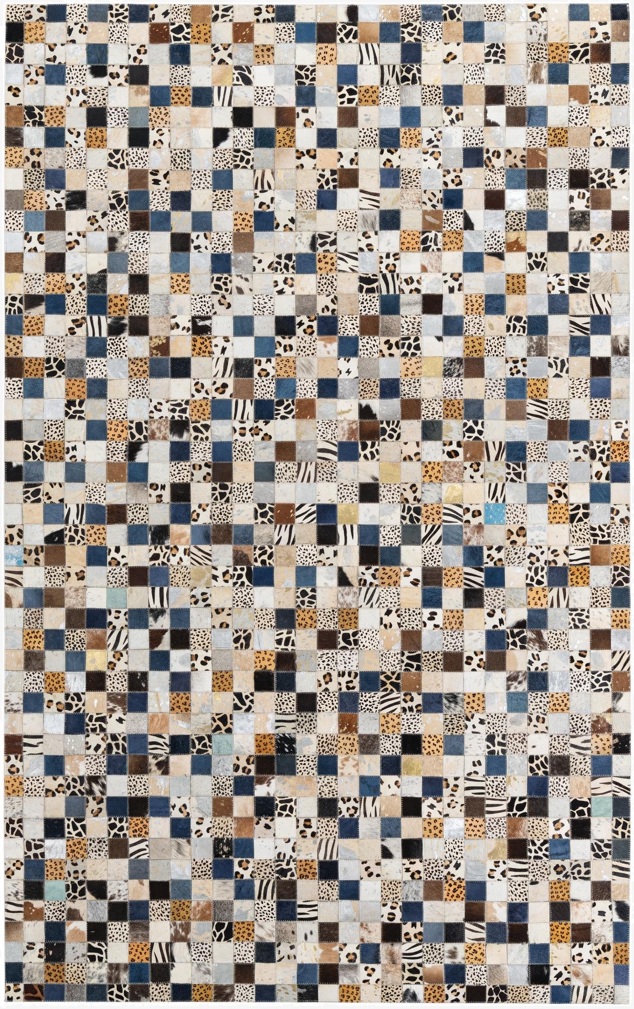 5' x 8' Cowhide Leather Rug