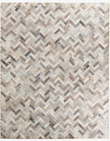 8' x 9' 10 Cowhide Leather Rug