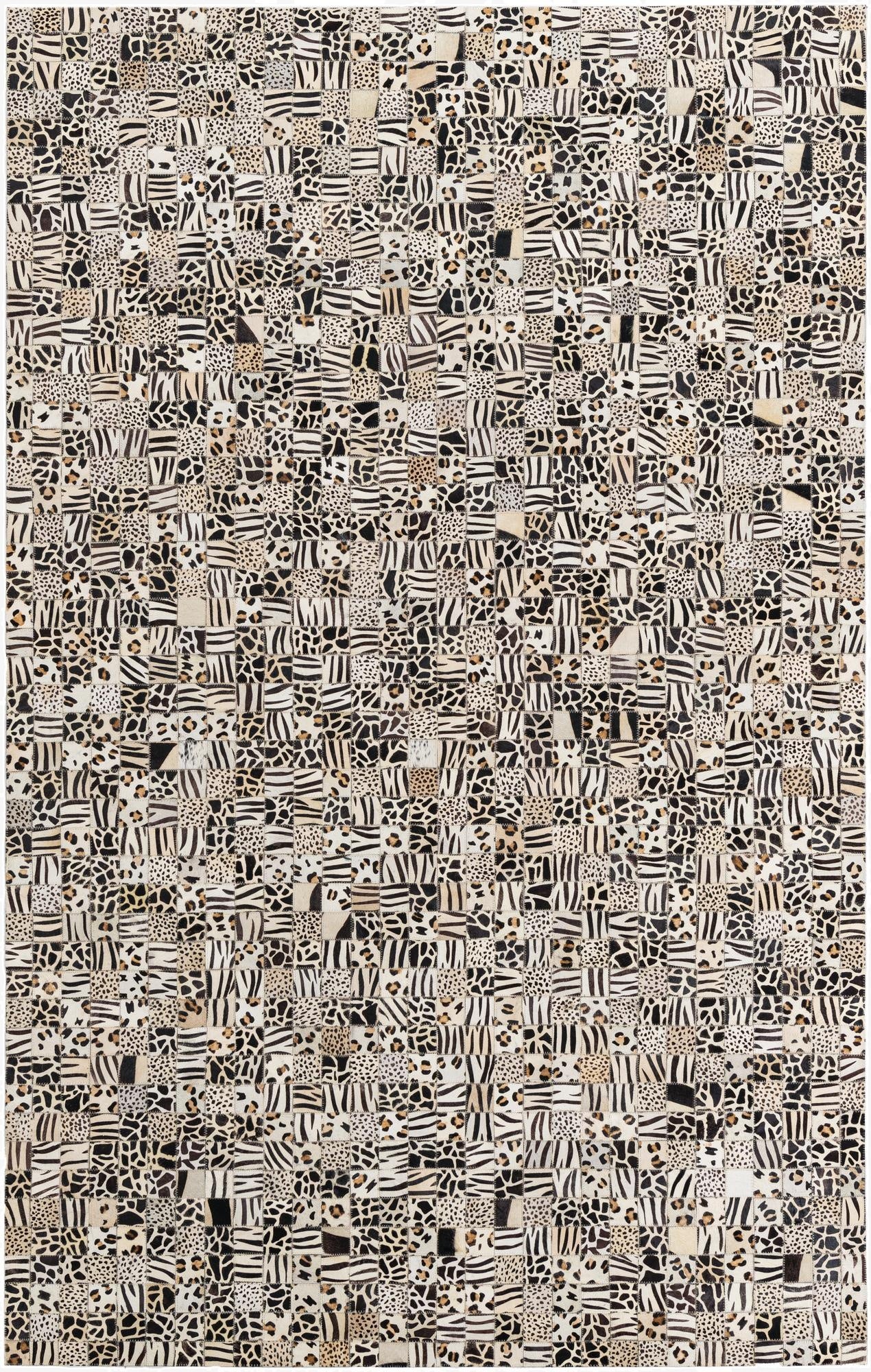 5' x 8' Cowhide Leather Rug