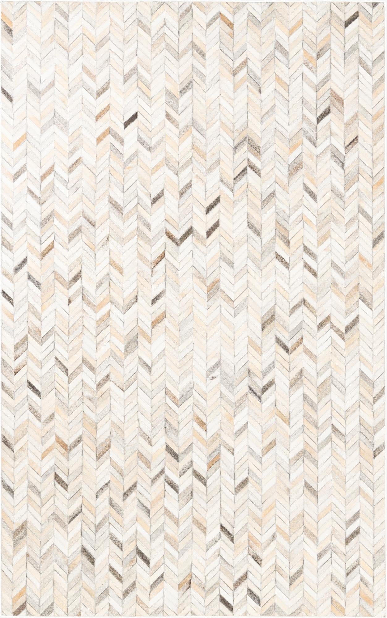 5' x 7' 10 Cowhide Leather Rug