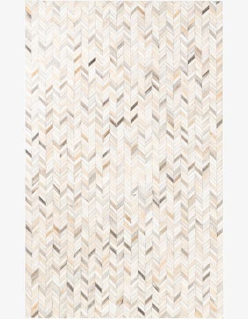 5' x 7' 10 Cowhide Leather Rug