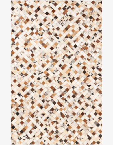 5' x 8' Cowhide Leather Rug