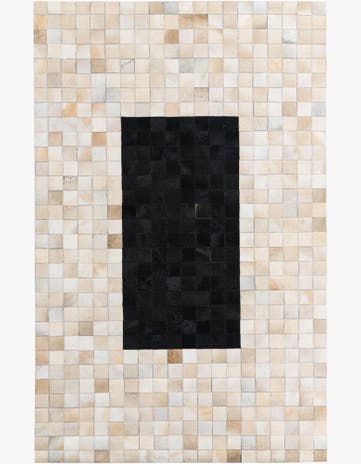 5' x 8' Cowhide Leather Rug