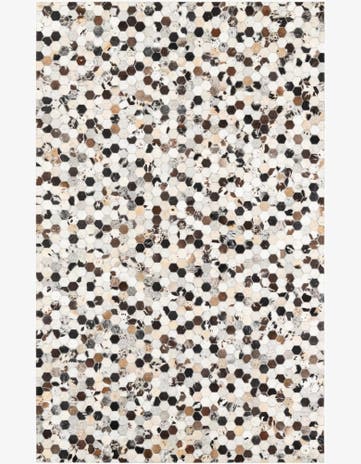 5' 1 x 8' 1 Cowhide Leather Rug