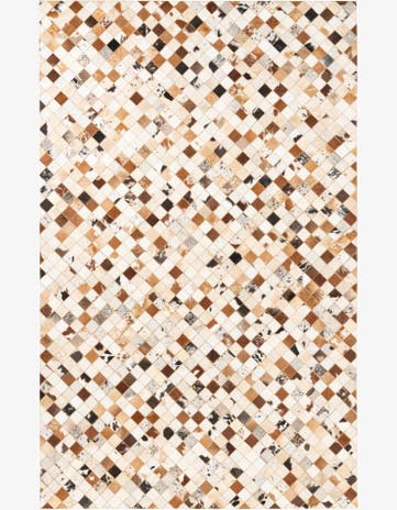 5' x 8' Cowhide Leather Rug