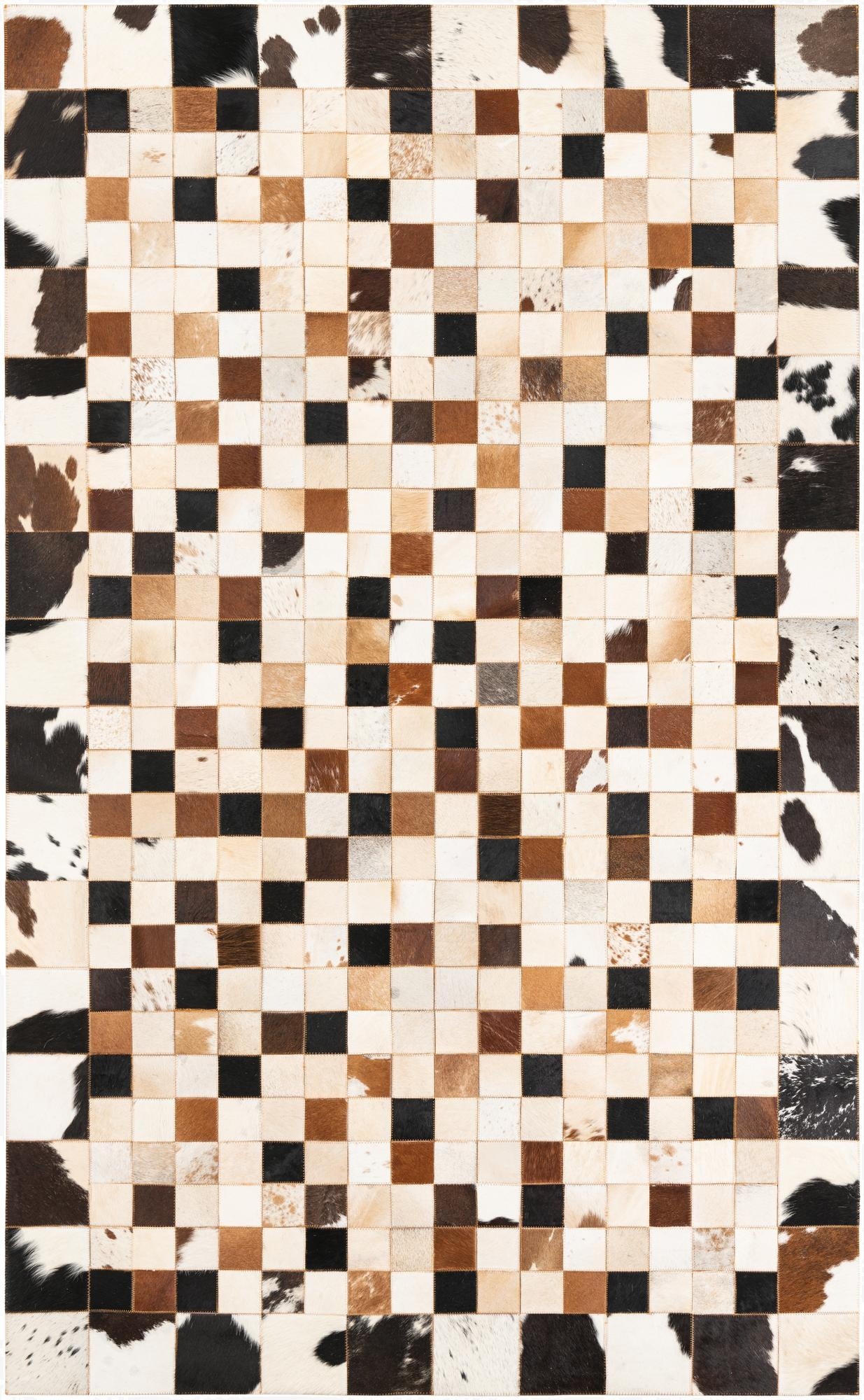 5' x 8' Cowhide Leather Rug