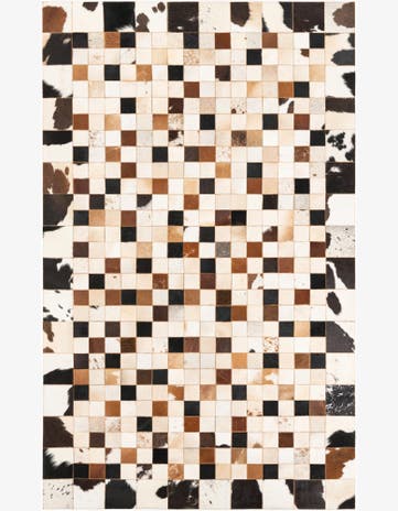 5' x 8' Cowhide Leather Rug