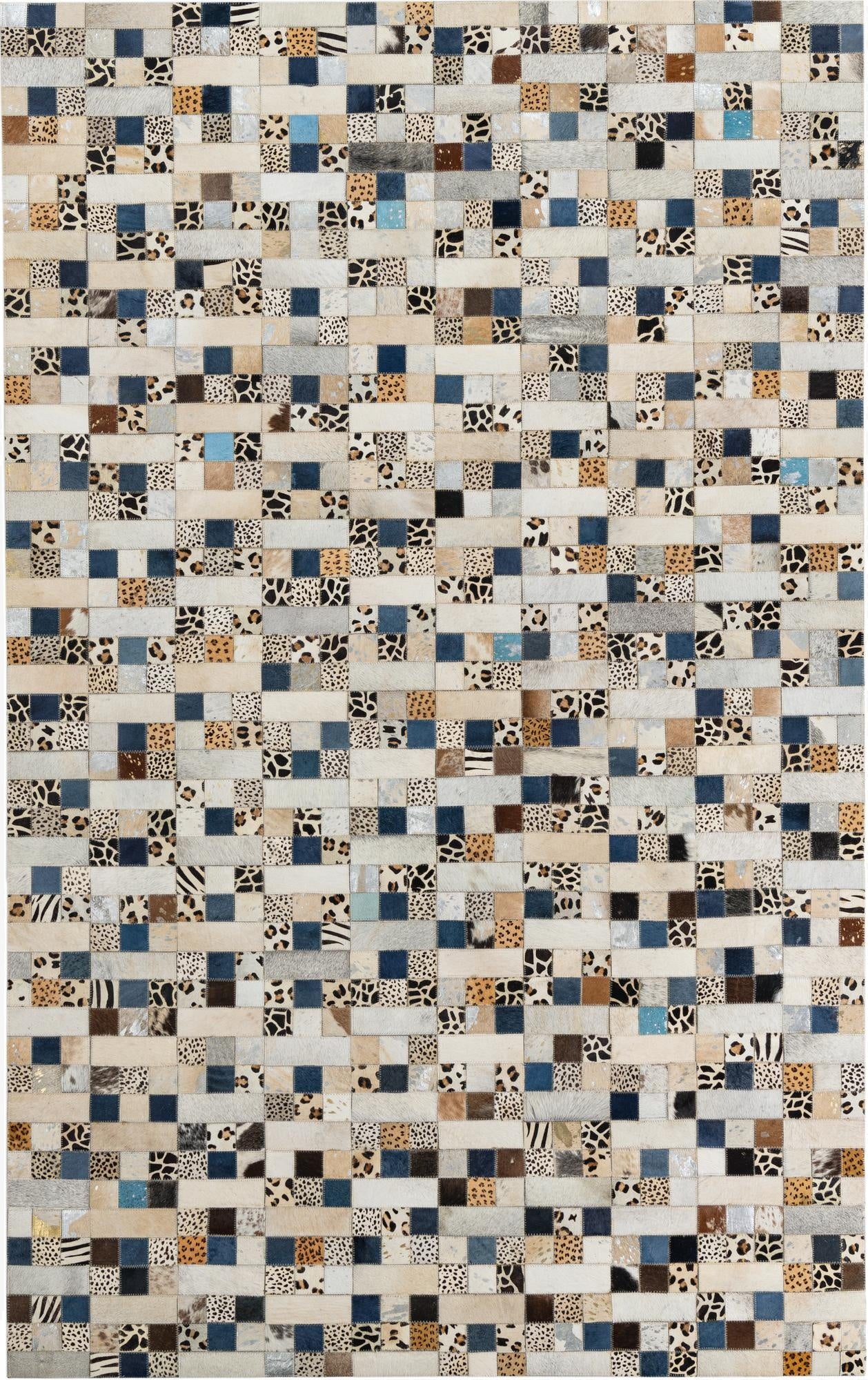 5' x 8' Cowhide Leather Rug