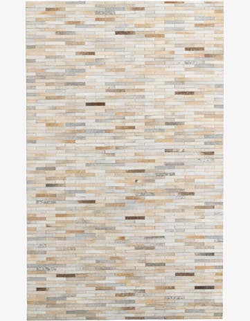 5' x 8' Cowhide Leather Rug