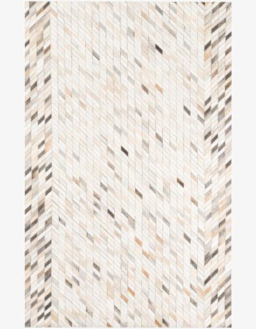 5' x 7' 10 Cowhide Leather Rug