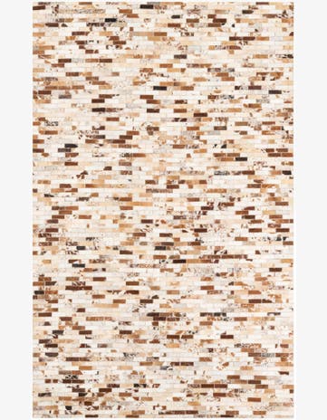 5' x 8' Cowhide Leather Rug