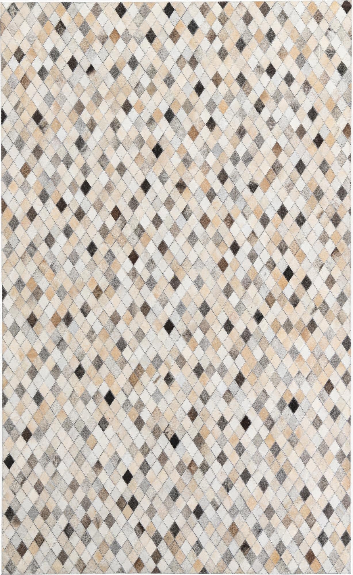 5' x 8' 1 Cowhide Leather Rug