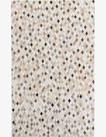 5' x 8' 1 Cowhide Leather Rug