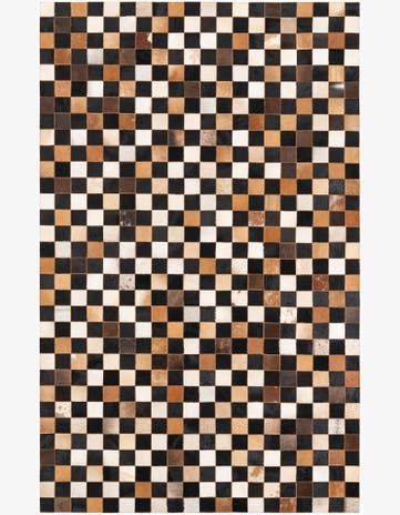 5' x 8' Cowhide Leather Rug