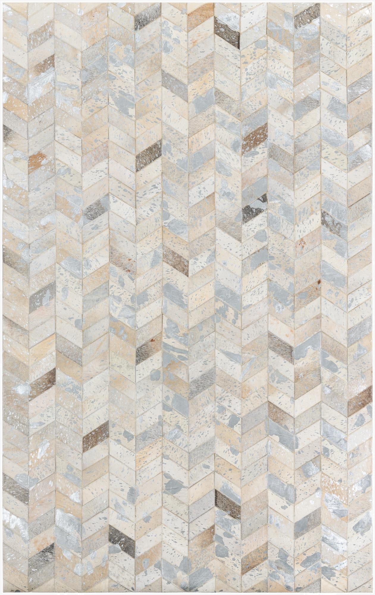 5' x 8' Cowhide Leather Rug