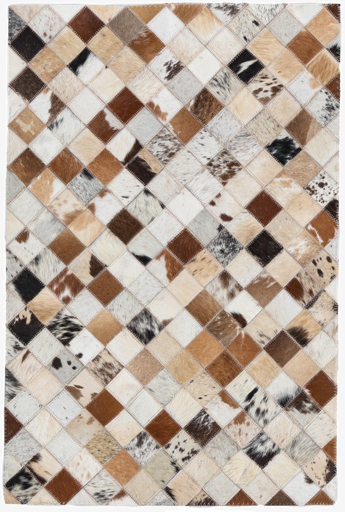 2' x 3' Cowhide Leather Rug
