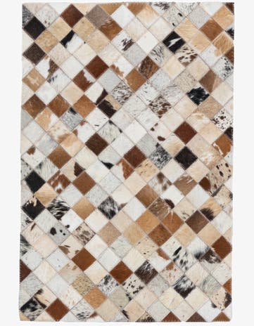 2' x 3' Cowhide Leather Rug