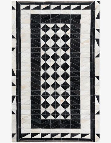 5' x 7' 10 Cowhide Leather Rug