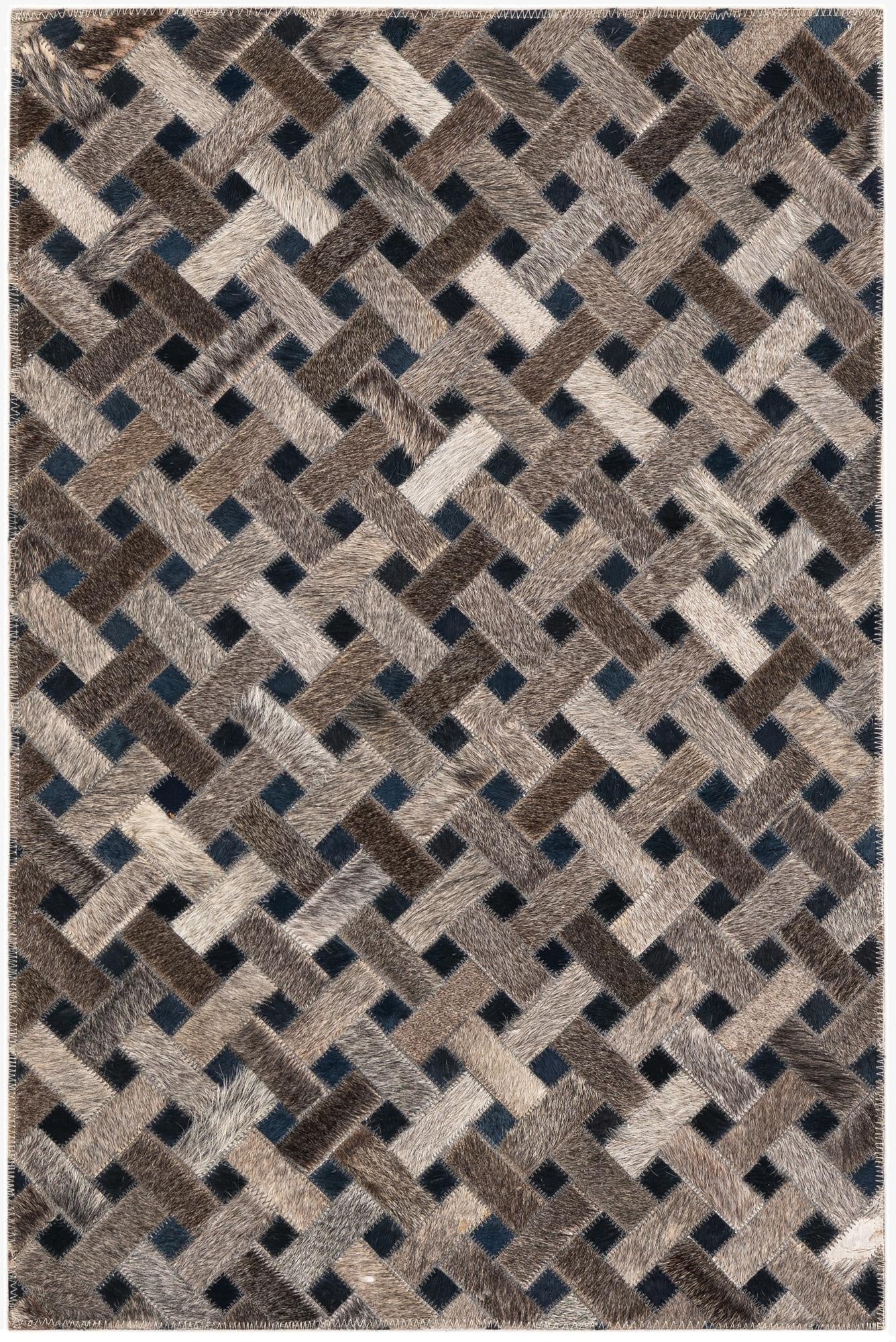 2' x 3' Cowhide Leather Rug