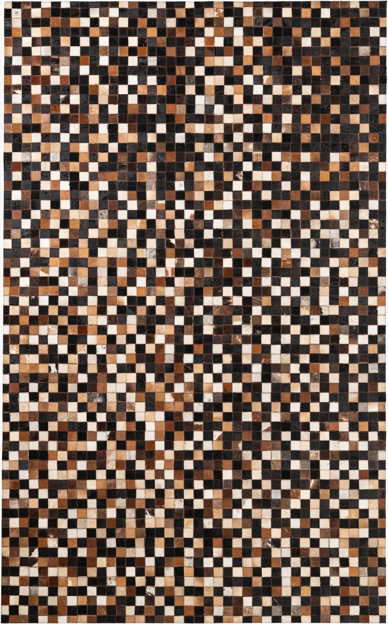 5' x 8' 1 Cowhide Leather Rug