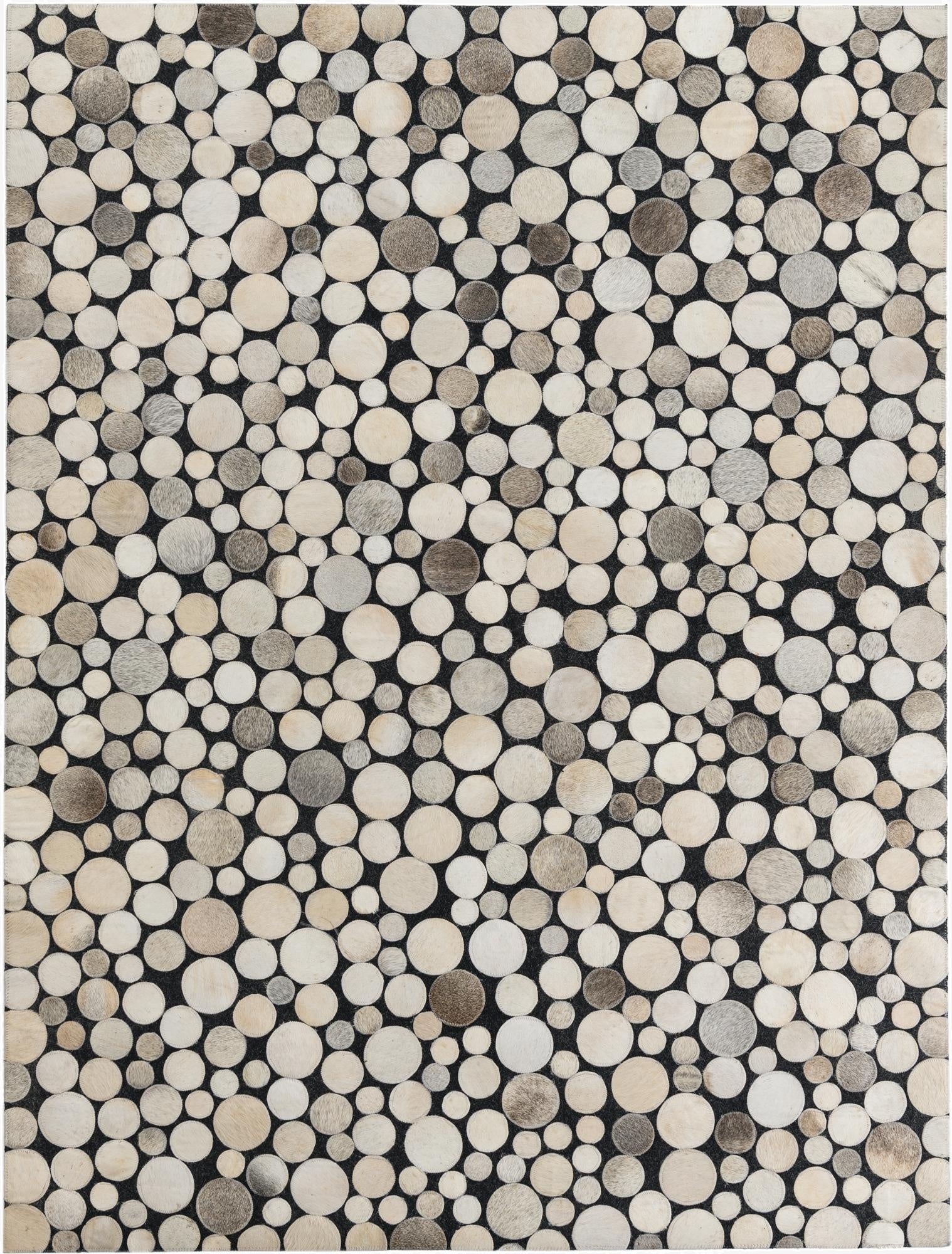 5' 4 x 7' 1 Cowhide Leather Rug